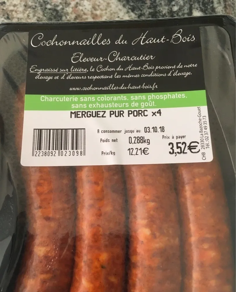Merguez pur porc