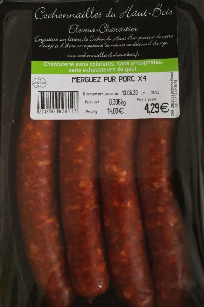 Merguez pur porc