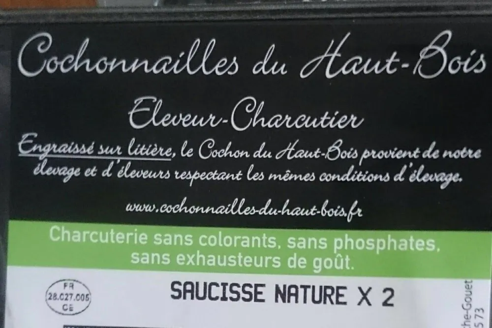 Saucisse nature