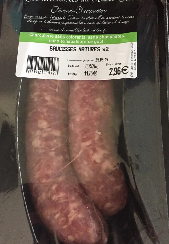 Saucisses nature