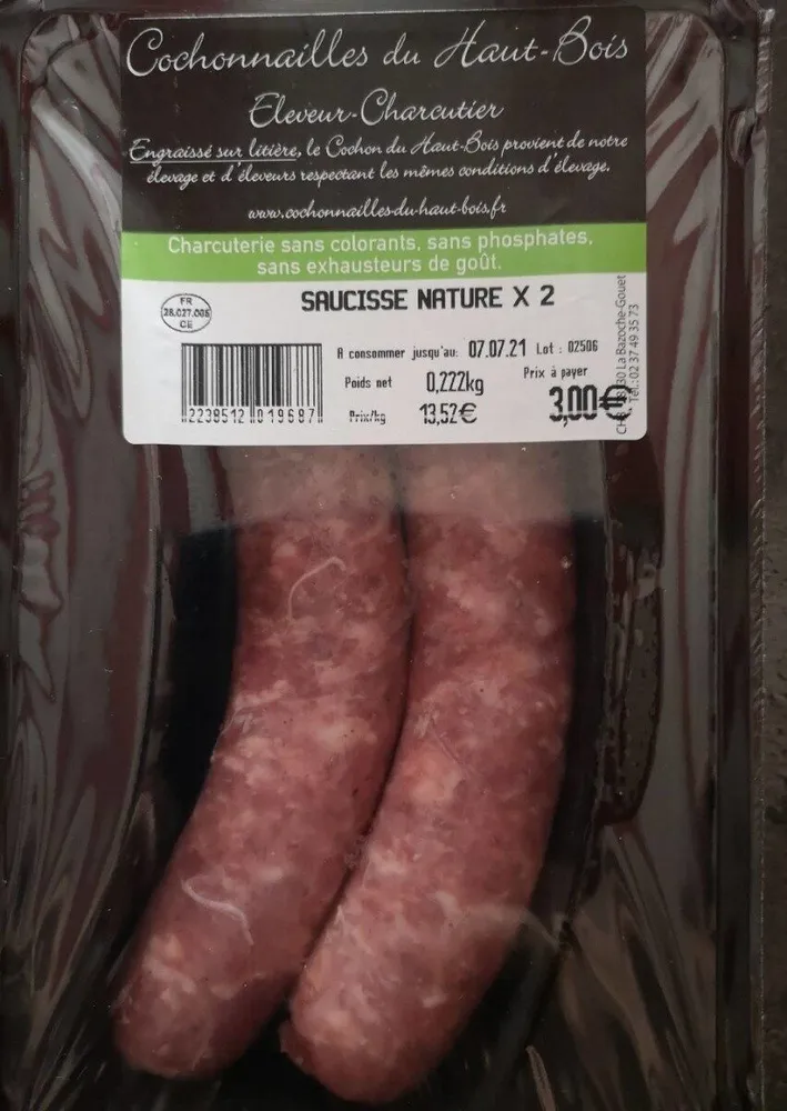 Saucisse nature