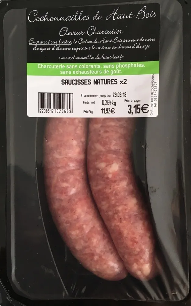 Saucisses natures