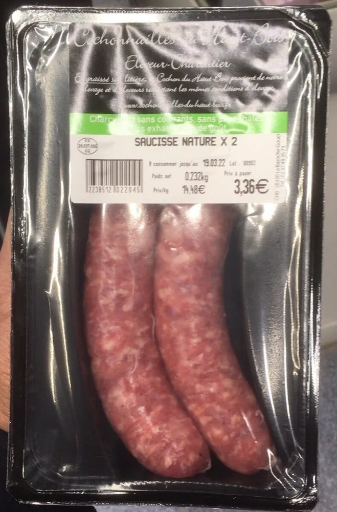 Saucisses nature x 2