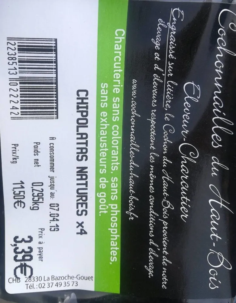 Chipolatas natures