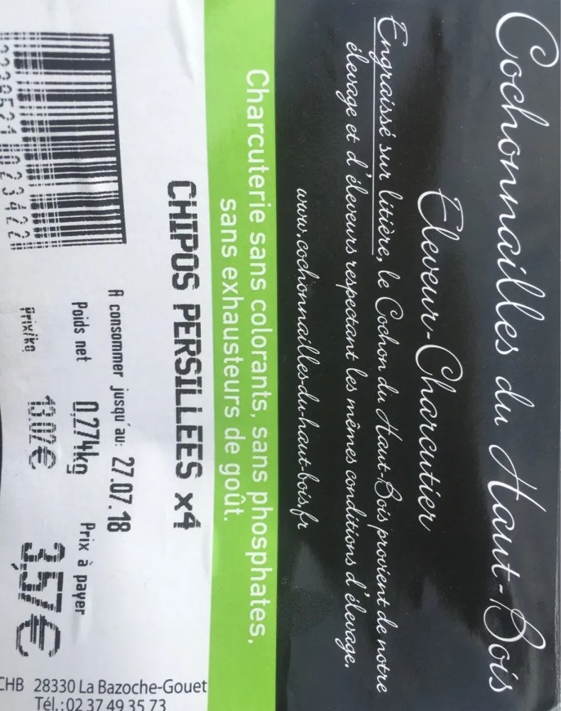 Chipos persillees x4