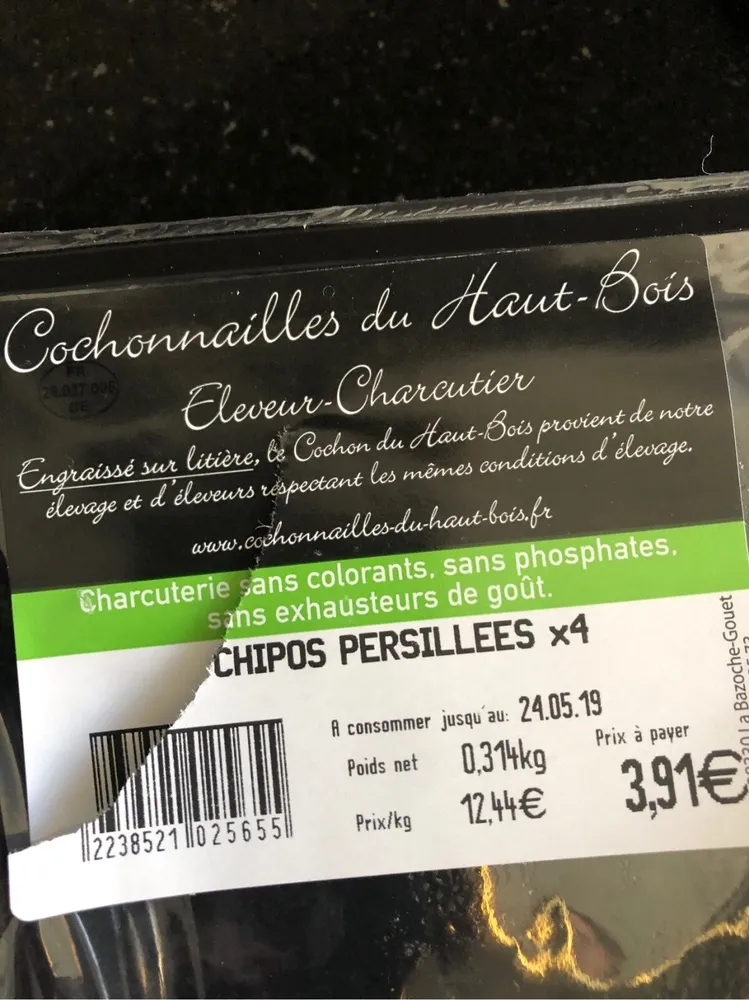 Chipos persillées