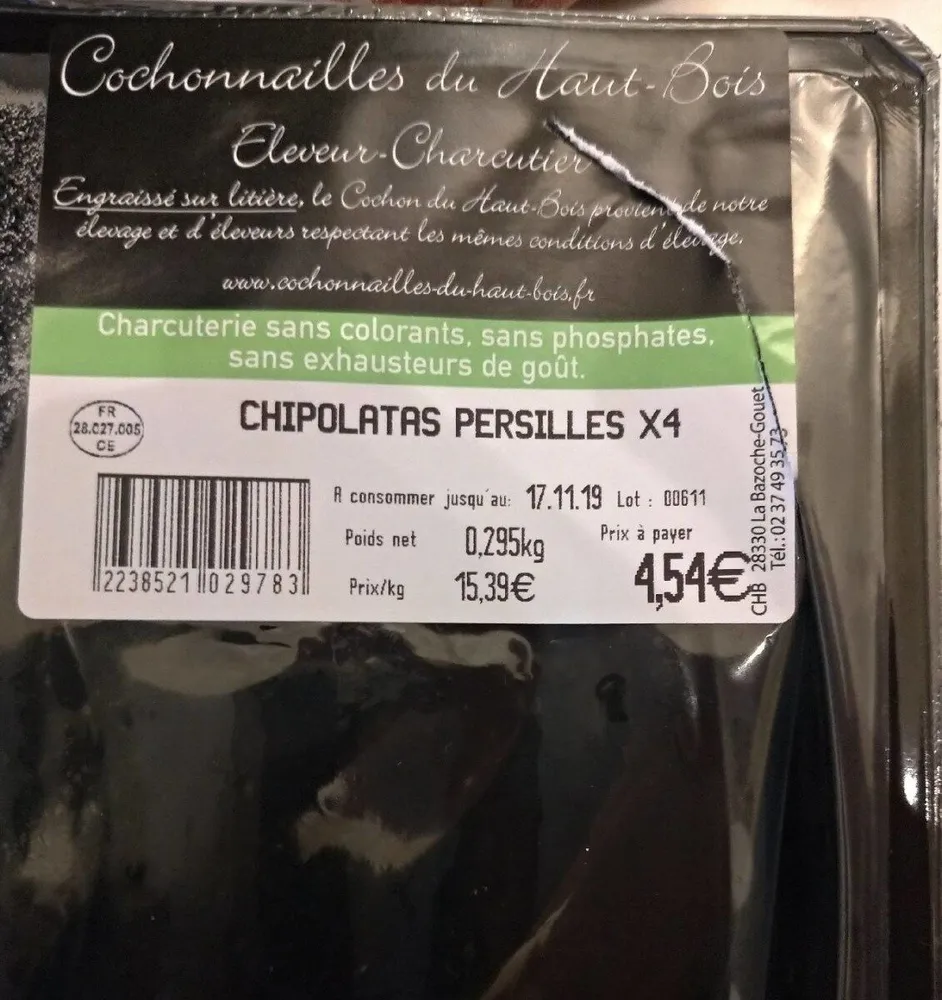 Chipolatas persillés