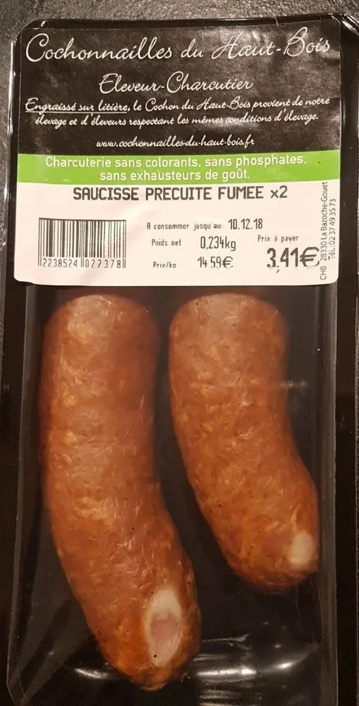 Saucisse precuite fumee