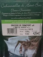 Cochonnailles du haut bois saucisse Francfort