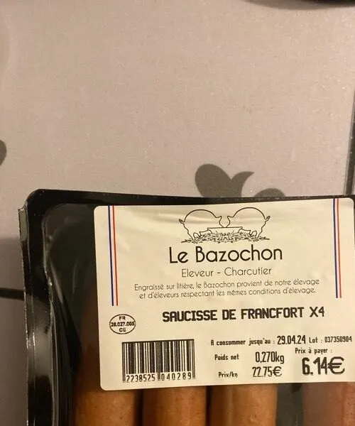 Saucisse francfort