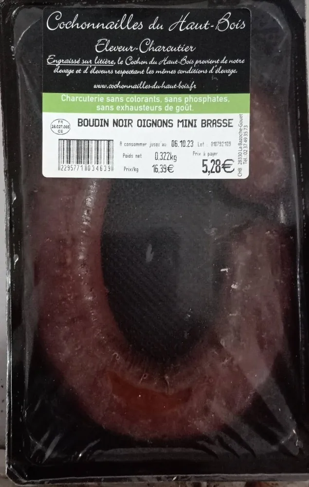 Boudin noir oignon mini brasse