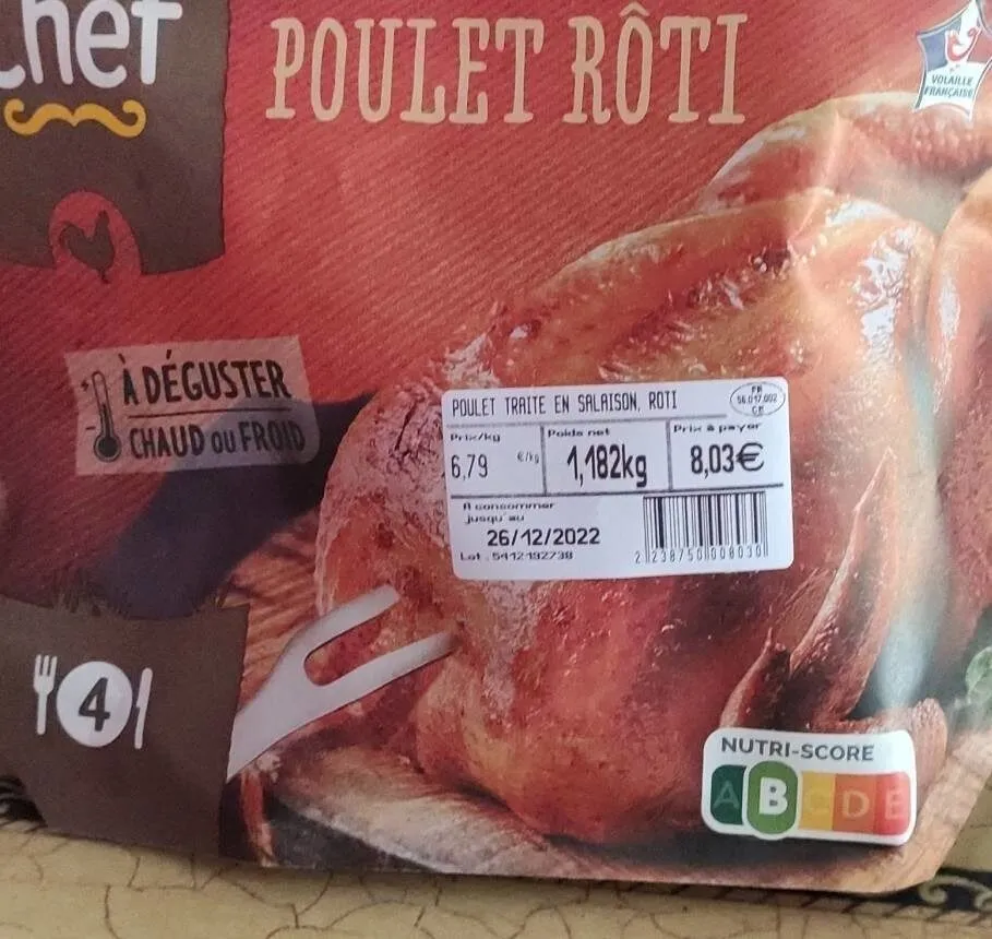 Poulet rôti toque du chef