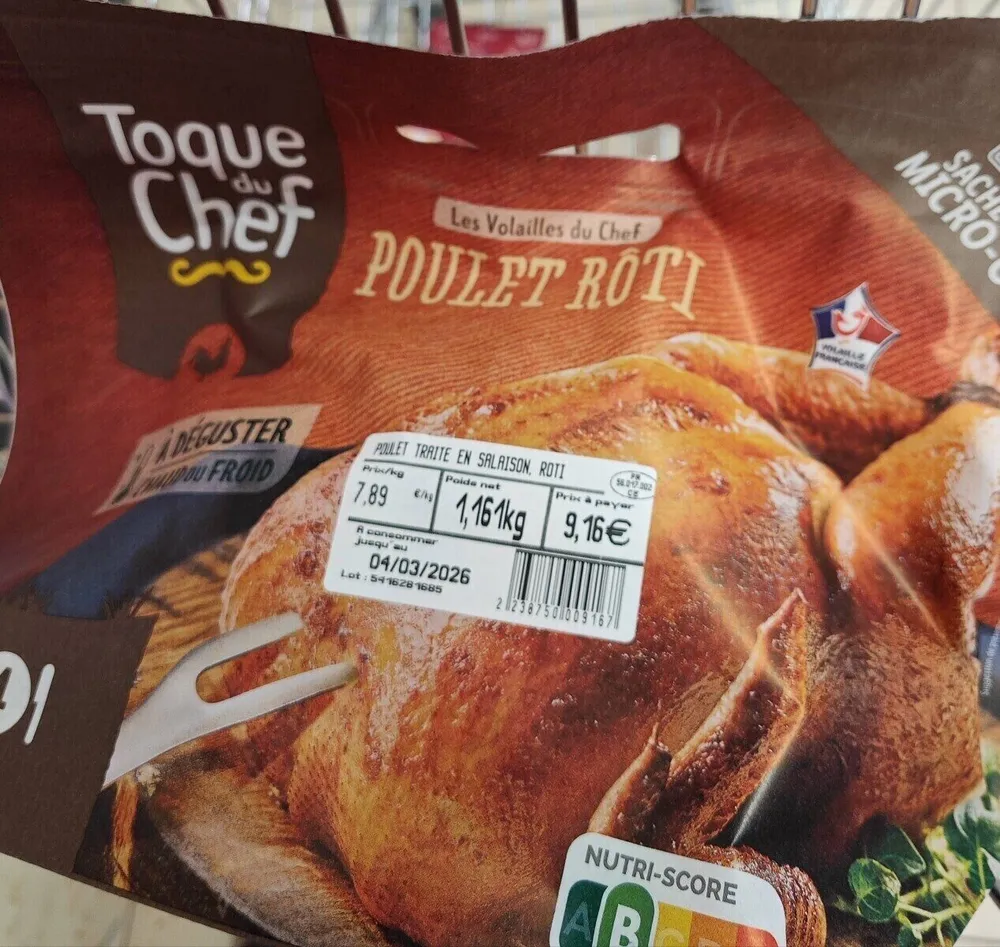 Poulet rôti toque du chef
