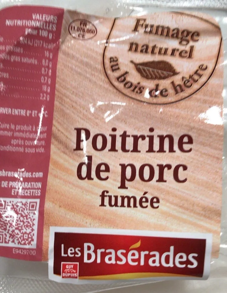Poitrine de porc fumée