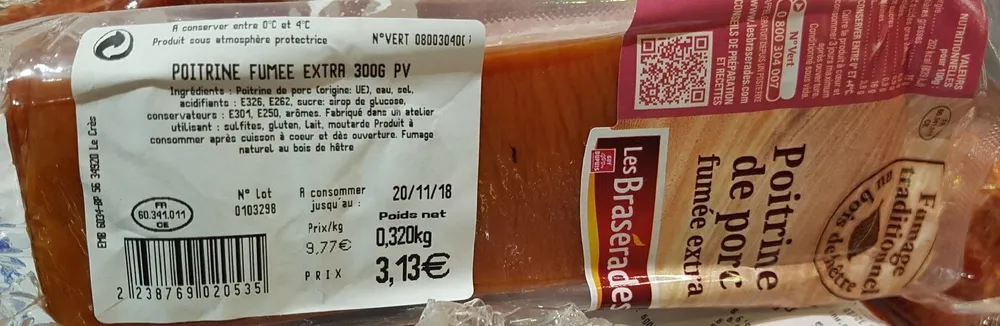 Poitrine de Porc fumée extra