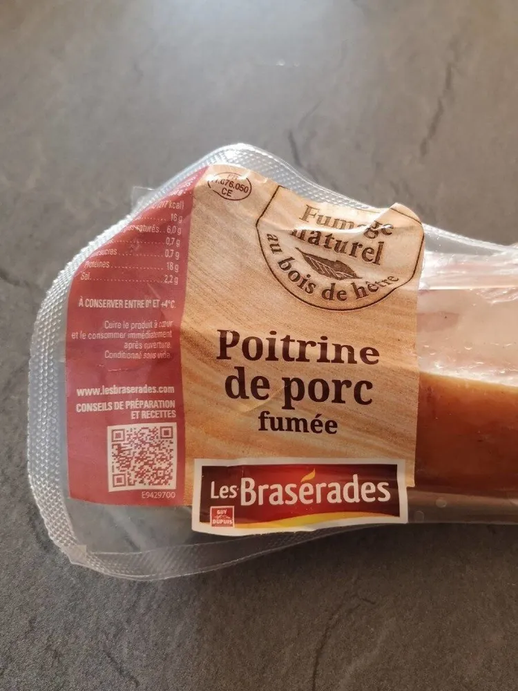 Poitrine de porc fumée