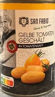 GELBE TOMATEN GESCHÄLT IN TOMATENSAFT