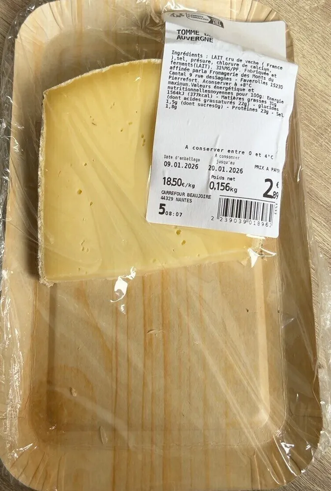 Tomme De Montagne Auvergne