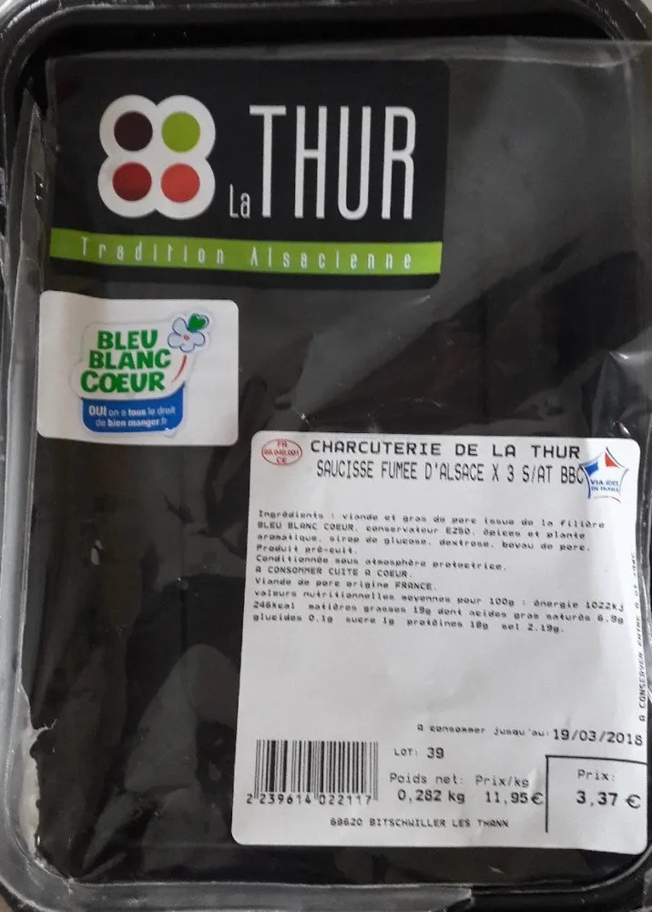 Saucisse fumée d'Alsace