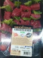 4 brochettes de bœuf nature
