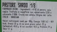 Pastore Sardo Formaggio Ovino