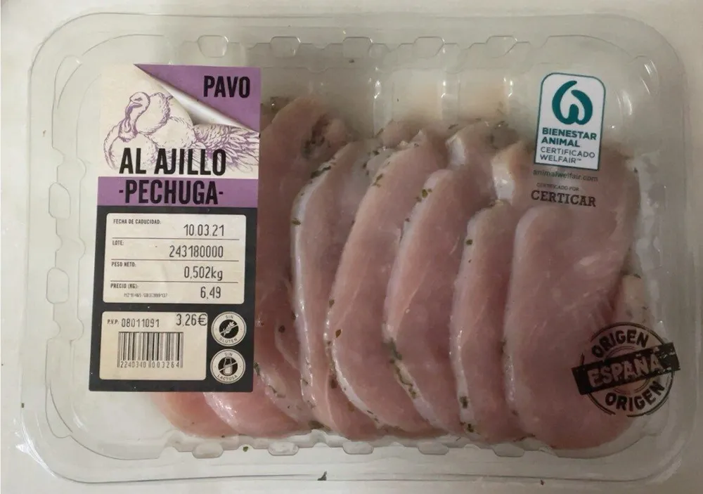 Pechuga de Pavo al Ajillo