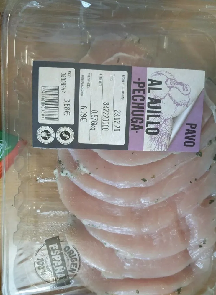 Pechuga pavo al ajillo