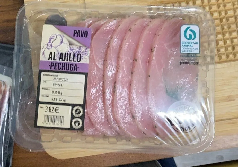 Pavo al ajillo