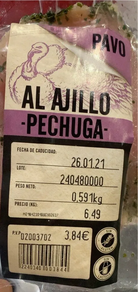 Pechuga de Pavo al Ajillo