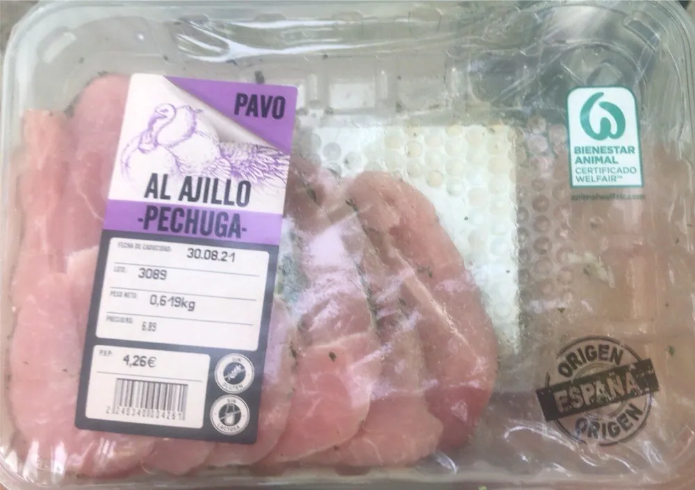 Pavo al ajillo