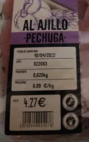 Pechuga Pavo al ajillo
