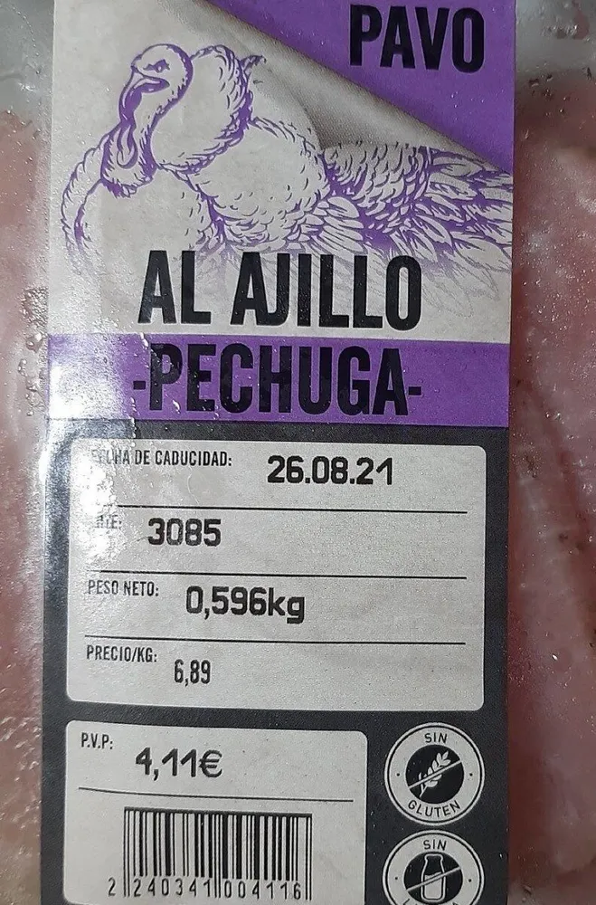 PECHUGA DE PAVO AL AJILLO
