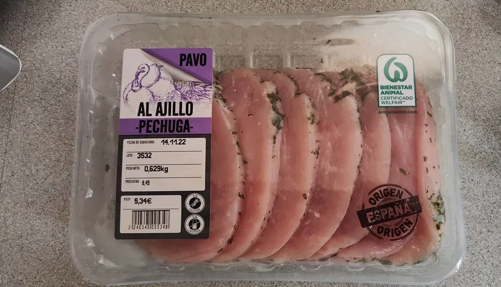 Pavo al ajillo