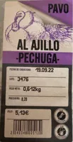 Pavo al ajillo pechuga