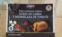 Pollo relleno con quedo de cabra y mermelada de tomate