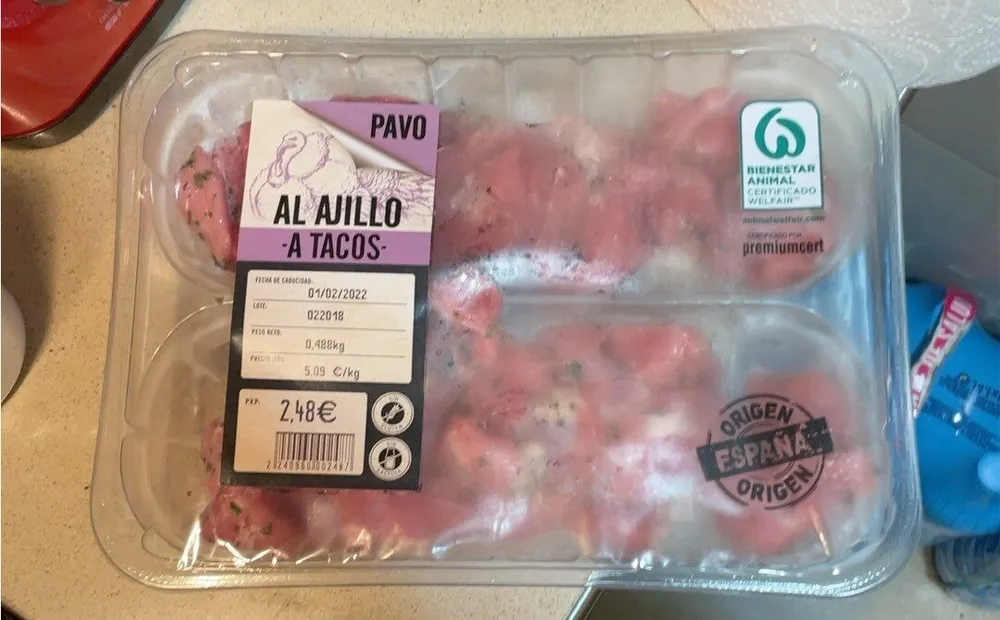 Pavo al ajillo