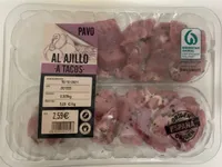 Pavo al ajillo a tacos