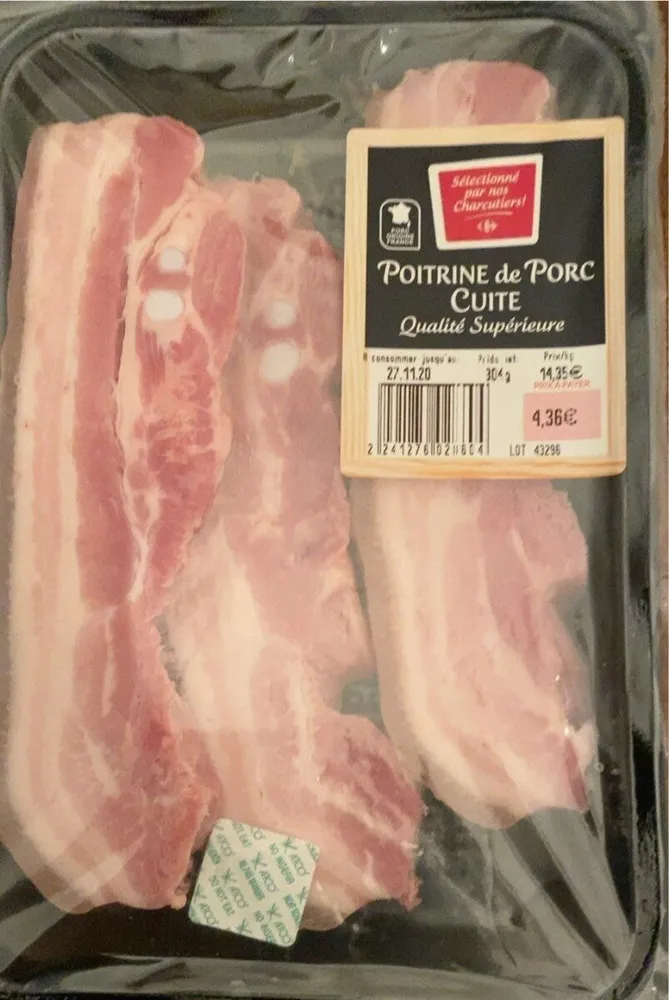 Poitrine de Porc Cuite