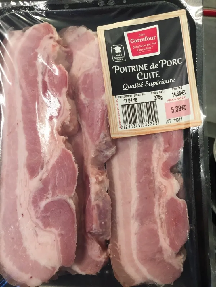 Poitrine de Porc Cuite