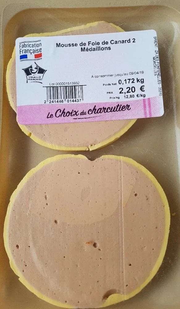 Mousse de foie de canard 2 medaillons