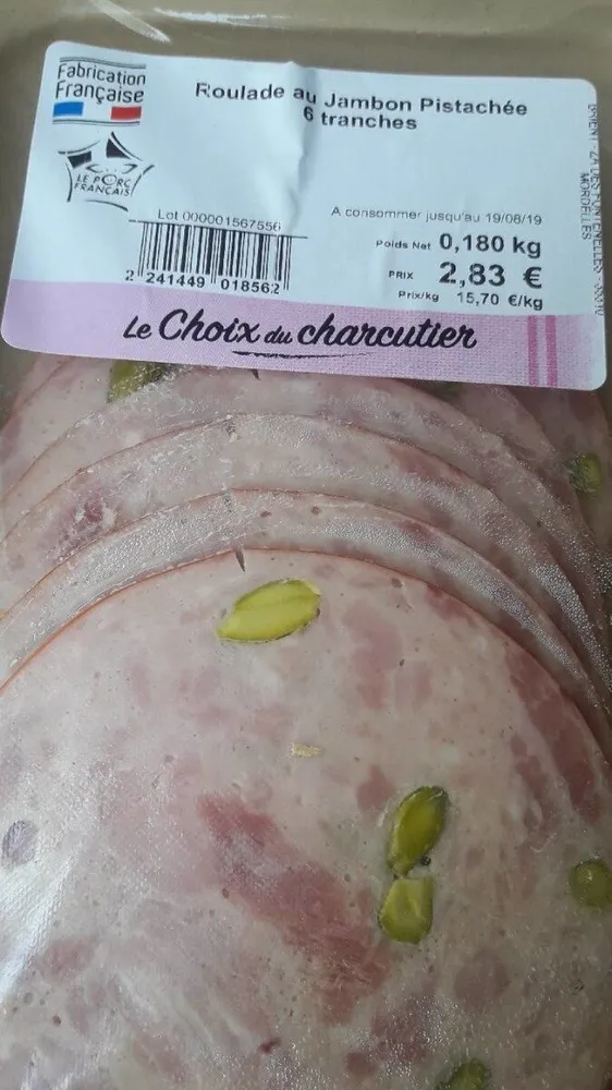 Roulade au Jambon Pistachée