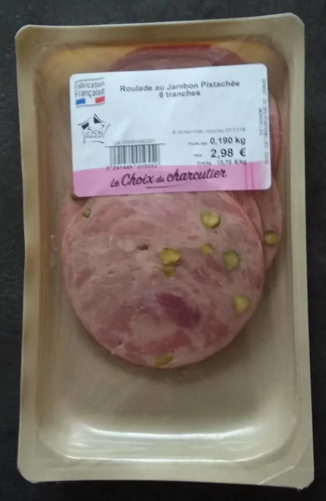 Roulade au jambon pistachée 6 tranches