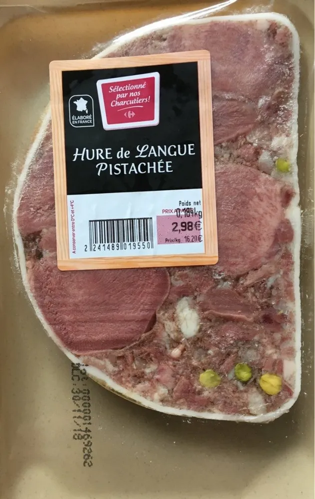 Hure de langue pistachée