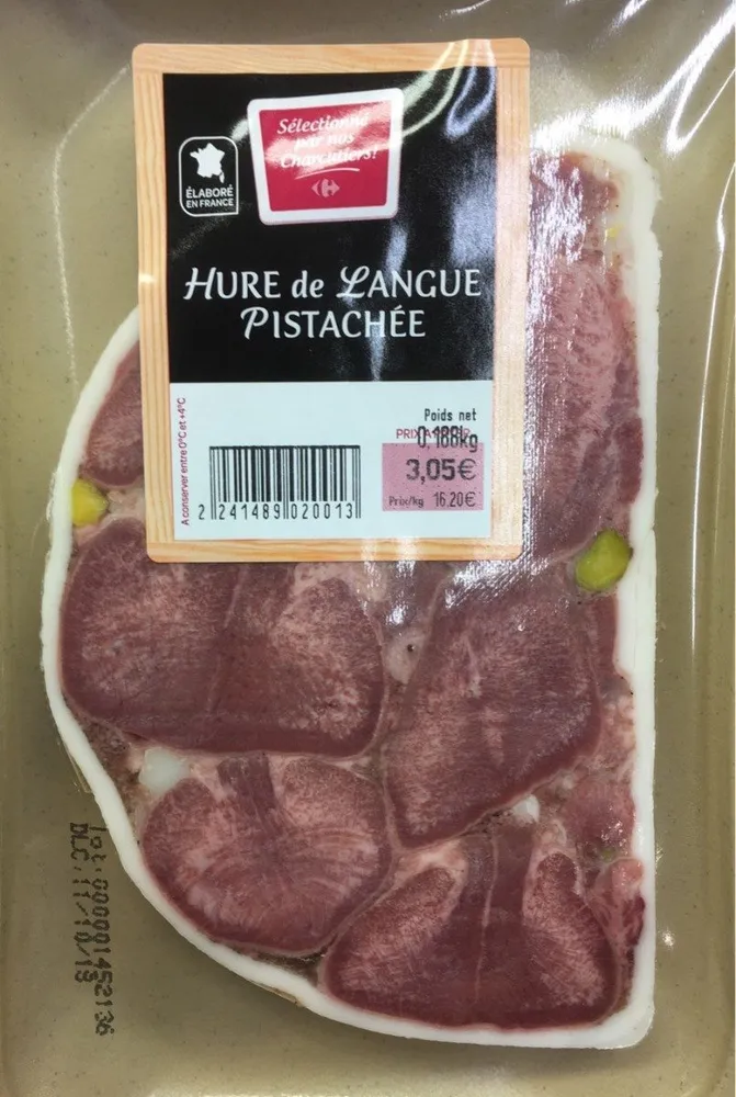 Hure de langue pistachee
