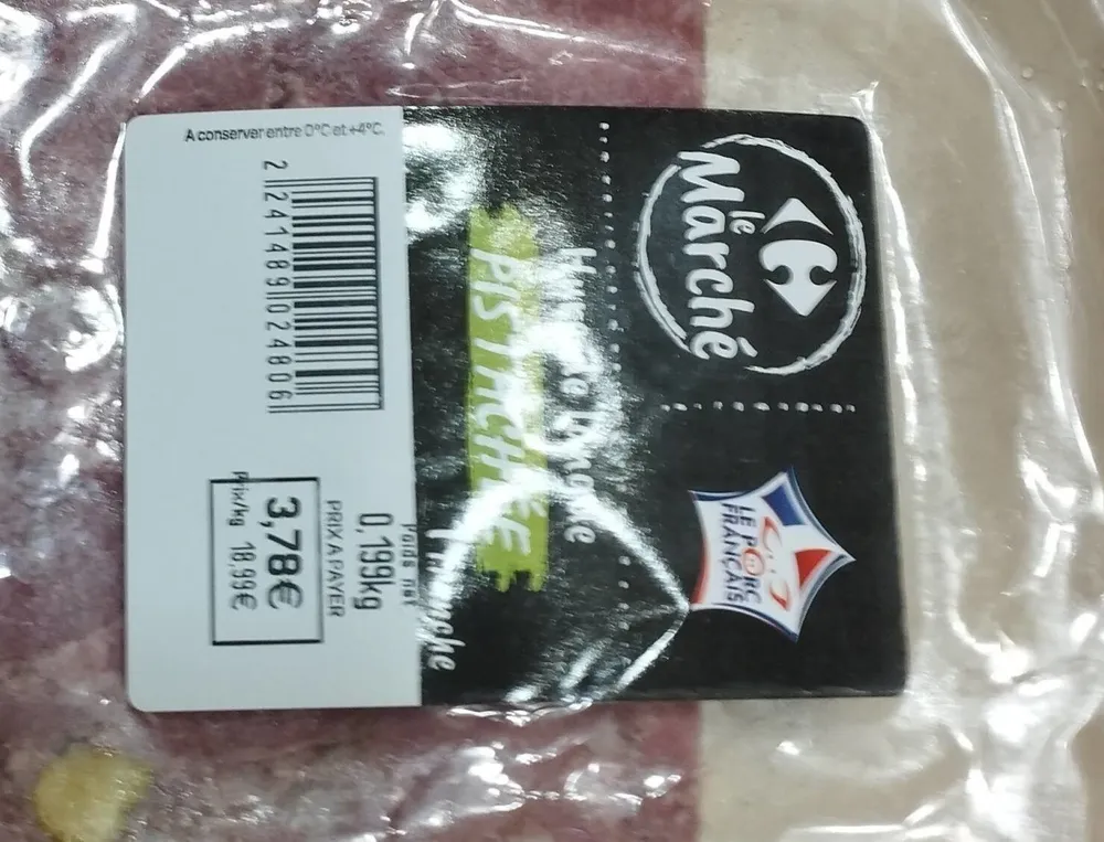 Hure de langue pistachée