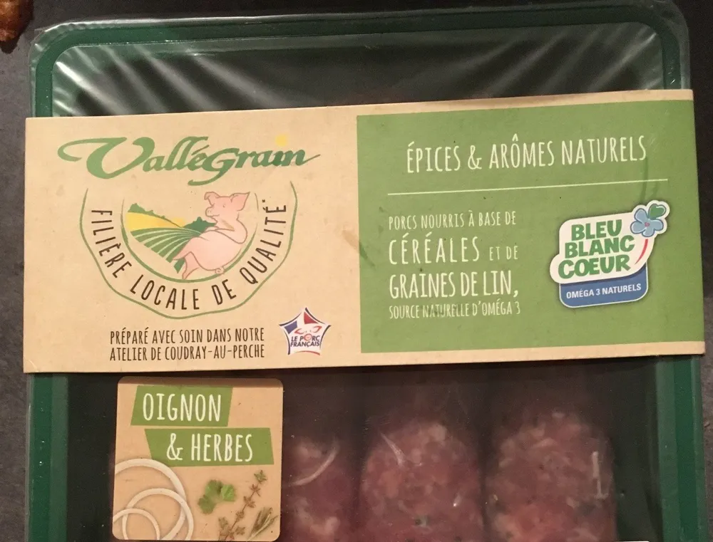 4 saucisses oignon et herbes