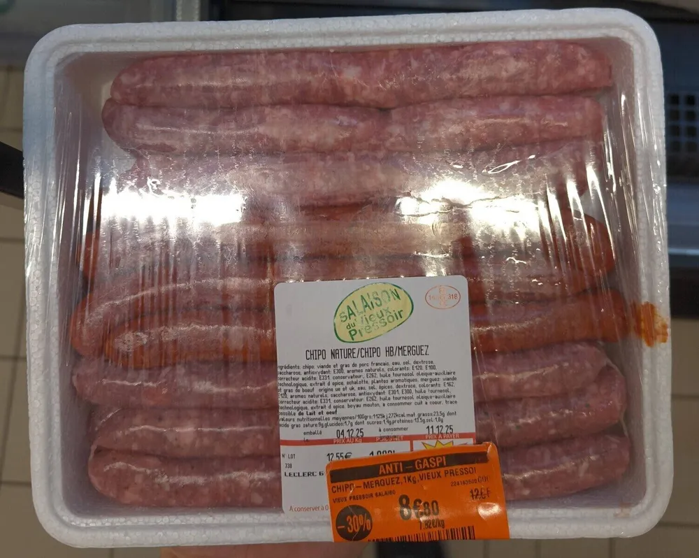 Chipolatas nature herbe merguez