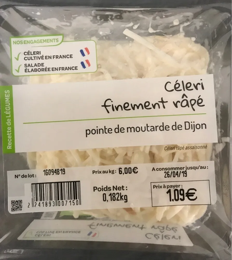 Céleri finement rapé
