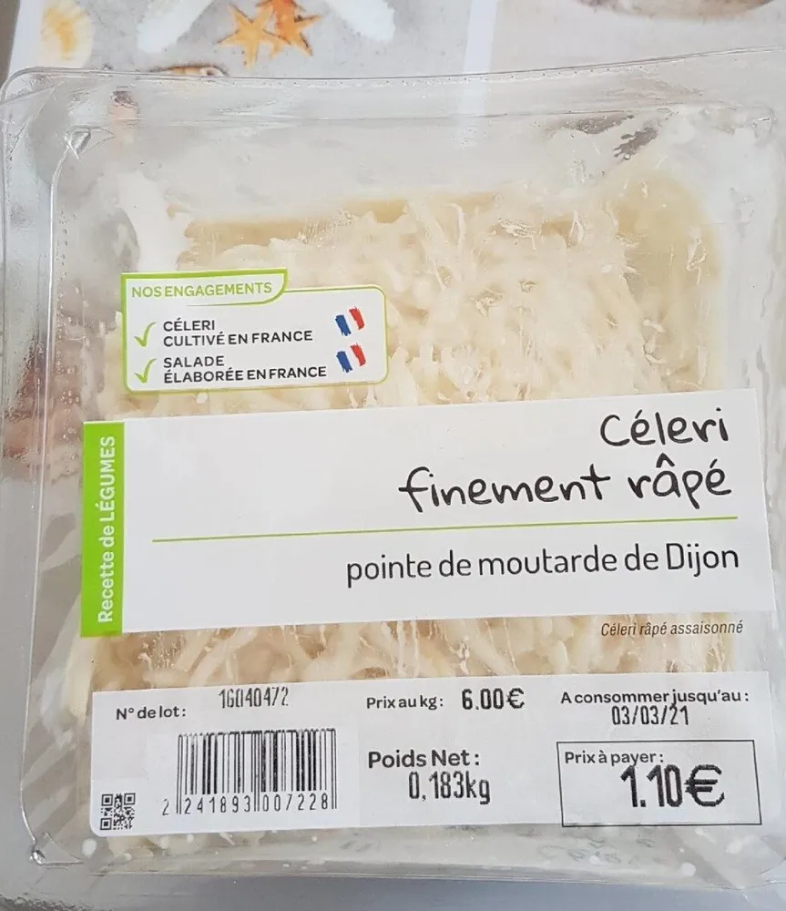 Celeri râpé point de moutarde de dijon