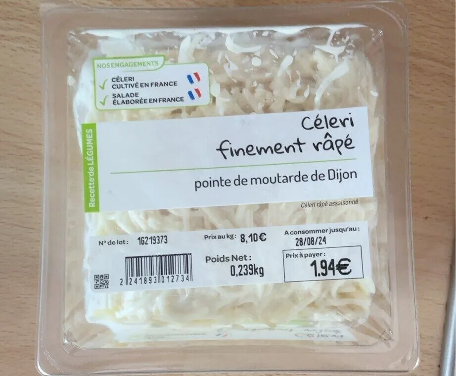 Céleri finement rapé